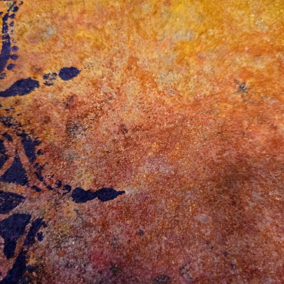 HANDCRAFTED Abstract Rainbow Texture Painting HANDPAINTED HANDMADE Wall Art - Picture 13 of 17